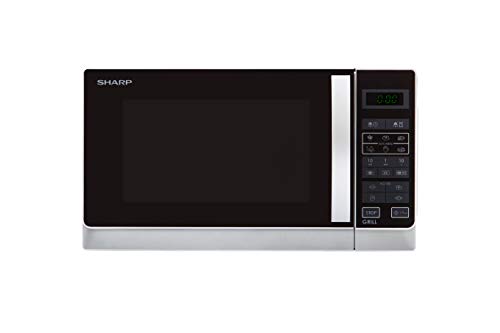 Sharp R-642INW Microondas Grill 20L, Control Tactíl, 800W, 800 W, 20 litros, Negro