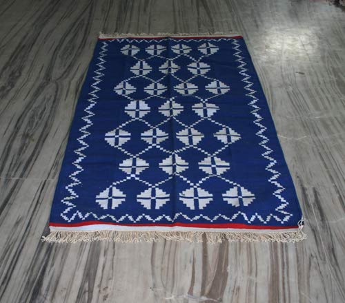 Silkroude, Antiguo Kilim Rug,3.5'x6 pies Área Alfombra Vintage Turca Algodón Alfombras Nueva