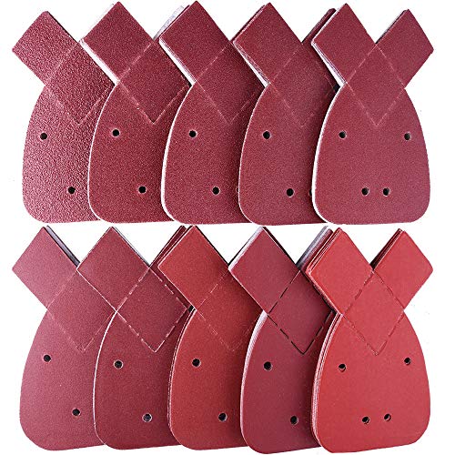 SIQUK 100 Piezas Hojas de lija detalles de mouse 2 puntas adicionales gancho y bucle surtidos 40/60/80/100/120/180/240/320/400/800 granos para adaptarse al negro y al apilador Detalles Palm Sander SIQUK 100 Piezas Hojas de lija detalles de mouse 2 puntas adicionales gancho y bucle surtidos 40/60/80/100/120/180/240/320/400/800 granos para adaptarse al negro y al apilador Detalles Palm Sander