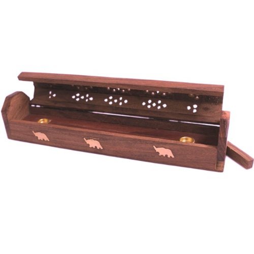 Stylla London® Hermosa Caja de Madera Hecha a Mano con Incrustaciones de latón Jali Elephant Stylla London® Hermosa Caja de Madera Hecha a Mano con Incrustaciones de latón Jali Elephant