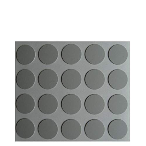 Tapones para tornillos adhesivos, color gris, 100 unidades