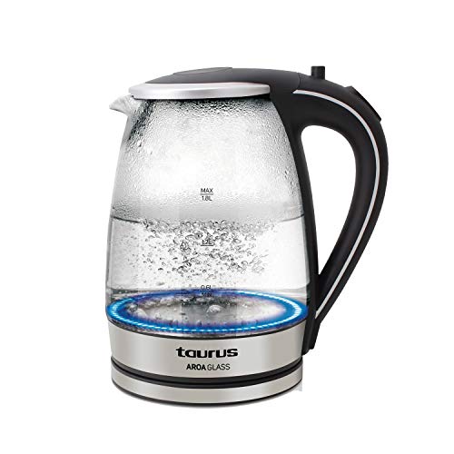 Taurus Aroa Glass Hervidora de agua, 2200 W, Cristal, Inox Taurus Aroa Glass Hervidora de agua, 2200 W, Cristal, Inox