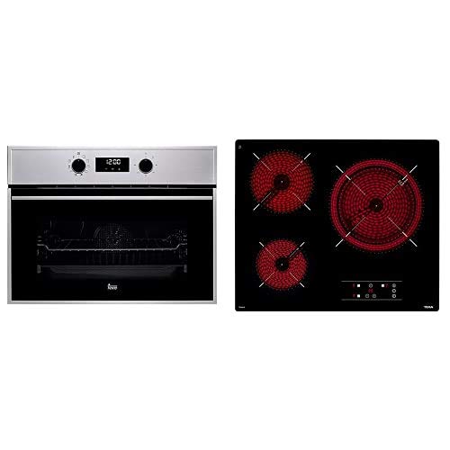 Teka HSC 635 - Horno (Pequeño, Horno eléctrico, 44 L, 2615 W, 44 L, 2500 W) + | Placa de Vitrocerámica | Modelo TB6315 | 3 zonas Touch Control | 60CM