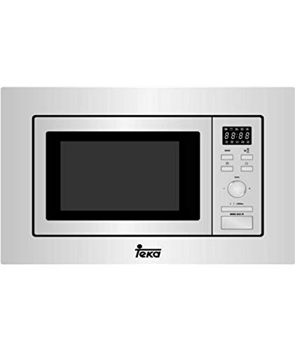 Teka MWE 201 FI Microondas + Grill de 20L | Cinco Niveles de Potencia, 800 W Salida | 20 l | 38.2 x 59.5 x 35.65, Acero Inoxidable, Normal