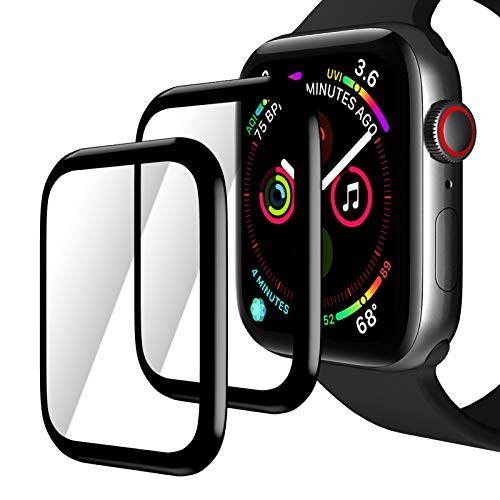 TINICR [2-Piezas] Protector de Pantalla y Láminas para Apple Watch 44 mm Series 4/5/6/SE, 0,2 mm, Ultrafino, Resistente a los Arañazos, Resistente a los Golpes, Ultra Transparente