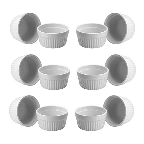 ToCi – Blanco Crema Brulee Moldes 9 cm | cuencos para recipientes Fin | tarrina de cerámica | también para chocolate de Souffle 12 unidades