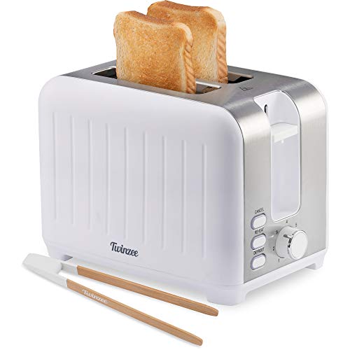 Tostadora Pan Ranura Ancha 3 en 1 - Blanca Mate Inoxidable, Tostadora Vintage - Pinzas de Bambú gratuíta - 7 Niveles Tostado - 850W - Calienta Panecillos y Recoge Migas Tostadora Pan Ranura Ancha 3 en 1 - Blanca Mate Inoxidable, Tostadora Vintage - Pinzas de Bambú gratuíta - 7 Niveles Tostado - 850W - Calienta Panecillos y Recoge Migas