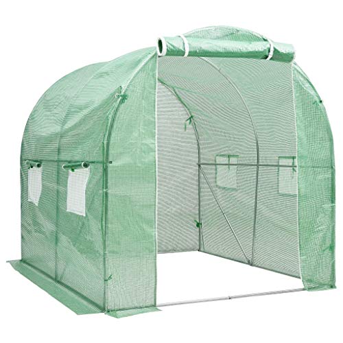 UnfadeMemory Invernaderos de Jardín,Invernadero Caseta para Cultivo Frutas,Verduras y Plantas,Cimientos de Acero,Ventanas de Ventilación 38x38cm,Puerta 100x185cm (Verde, 4m² 2x2x2m) UnfadeMemory Invernaderos de Jardín,Invernadero Caseta para Cultivo Frutas,Verduras y Plantas,Cimientos de Acero,Ventanas de Ventilación 38x38cm,Puerta 100x185cm (Verde, 4m² 2x2x2m)