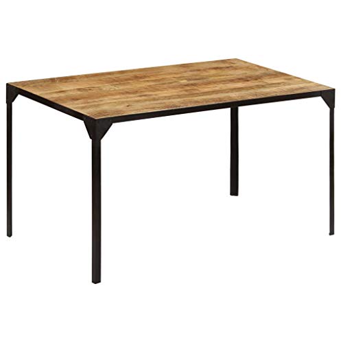 vidaXL Madera Maciza de Mango Mesa de Comedor 140x80x76cm Mobiliario de Hogar vidaXL Madera Maciza de Mango Mesa de Comedor 140x80x76cm Mobiliario de Hogar