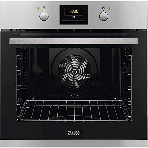 Zanussi ZOB35632XU Horno Multifunción con Limpieza AquaClean, 9 funciones, Cocción Uniforme, Ventilador XXL, Reloj electrónico + Mandos, Temporizador, Antihuellas, Bandeja XXL, Inox, A+, 72 Litros