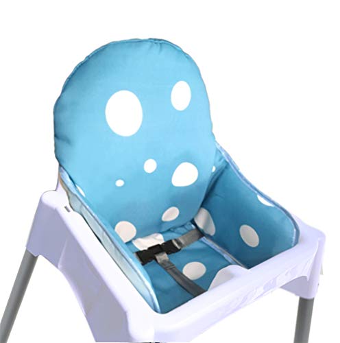 ZARPMA IKEA Antilop Cojín para trona, nueva versión, fundas para asiento de bebé, más gruesas, lavables y plegables, acolchado para silla infantil (azul)