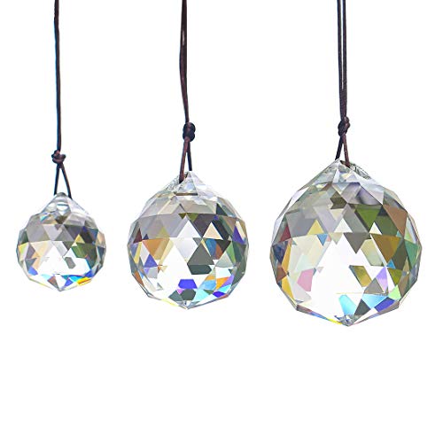 30/40/50 mm candelabro de bola de cristal facetado prismas lámpara de techo iluminación colgantes colgantes decoración de boda y Navidad