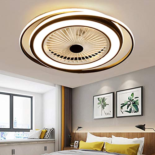 50W LED De La Lámpara Del Ventilador De Techo Tranquila Luz De Techo Con Mando A Distancia Para Lámpara Regulable Para El Dormitorio Que Viven Vivero Sala De Oficina Puede Bajo Ruido Sincronización