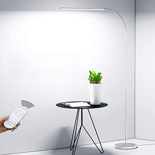 Aaedrag 12W lámparas de lectura minimalista moderno de acero inoxidable con patas LED Lámpara regulable con mando a distancia, lectura de luz de la lámpara de la sala de estar dormitorio Estudio Ofici