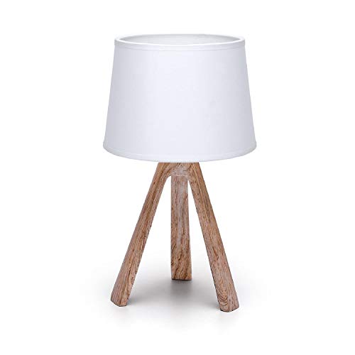 Aigostar - Lámpara de Mesa, LED Luz Mesita de Noche E14, Pantalla de Tela, Lámpara Escritorio Diseño Clasico Vintage para Dormitorio, Estudio, Salon etc Aigostar - Lámpara de Mesa, LED Luz Mesita de Noche E14, Pantalla de Tela, Lámpara Escritorio Diseño Clasico Vintage para Dormitorio, Estudio, Salon etc