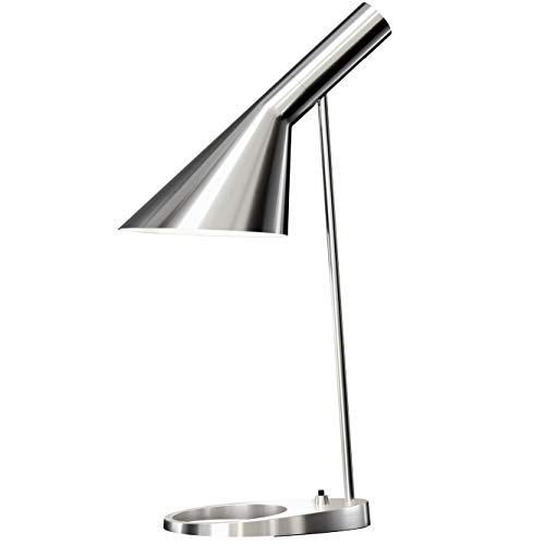 AJ Table Lamp, Louis Poulsen, Lámpara de Sobremesa Diseñada por Arne Jacobsen (Acero Inox Pulido)