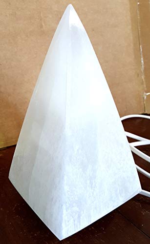 Artesanía lámpara pirámide de selenita aproximadamente H 20 cm