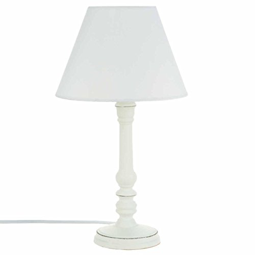 ATMOSPHERA CREATEUR D'INTERIEUR Lámpara de Mesa – Estilo depurado – Color Blanco Acabado Antiguo