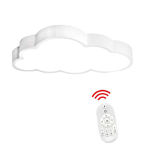 Aufun - Lámpara de techo LED de 48 W, diseño de nubes creativas con mando a distancia, ultrafina, 5,3 cm, para dormitorio, cocina, oficina, habitación de los niños, regulable Aufun - Lámpara de techo LED de 48 W, diseño de nubes creativas con mando a distancia, ultrafina, 5,3 cm, para dormitorio, cocina, oficina, habitación de los niños, regulable