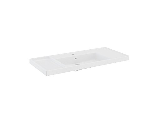 Bath+ by Cosmic B05001001000L Lavabo de Resina, Blanco Brillo, 100 cm