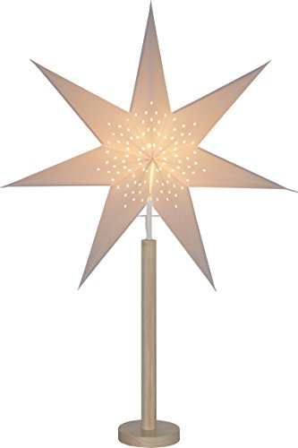 Best Season 234 – 96 lámpara de pie Estrella"Elice, madera, E14, pino/Beige, 16 x 60 x 85 cm