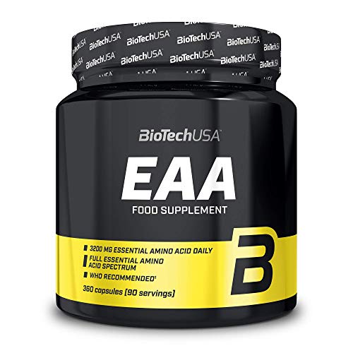 BioTechUSA EAA Suplemento dietético en práctico formato de cápsulas, con contenido de aminoácidos esenciales, 360 cápsulas