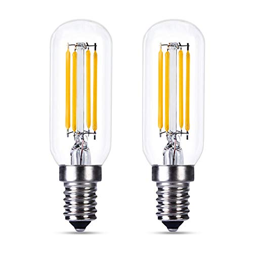 Bombilla LED E14 Regulable Luz Calida 2700K, T25, 4W Retro Edison LED Equivalente a 40W, 400LM, Bombillas Filamento Vintage E14 Pequeña para Campana Extractora, Lámpara de Techo, pack de 2 Bombilla LED E14 Regulable Luz Calida 2700K, T25, 4W Retro Edison LED Equivalente a 40W, 400LM, Bombillas Filamento Vintage E14 Pequeña para Campana Extractora, Lámpara de Techo, pack de 2