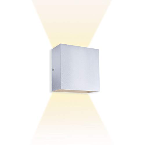 Bonlux Lámpara de pared LED de 10 W, color blanco cálido, aplique de pared para interior, moderno, LED, lámpara de pared, para salón, dormitorio, pasillo