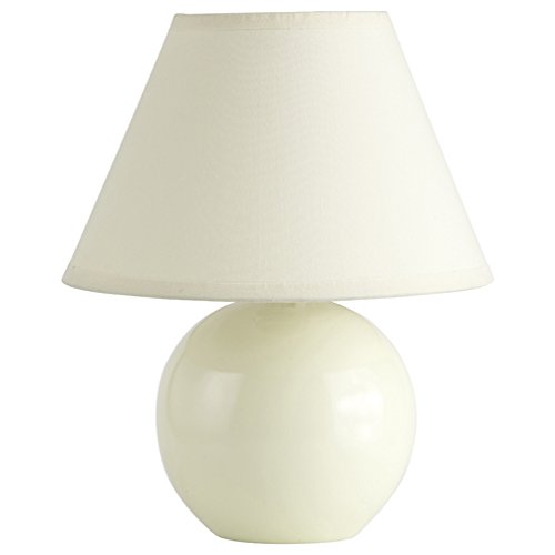 Brilliant 61047/28 Primo - Lámpara de mesa (1 bombilla E14, 40 W), color beige