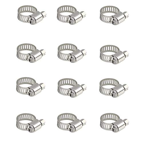 Concisea 12 Pzas Abrazaderas de Tornillo,10-16mm Ajustable de Acero Inoxidable Abrazaderas Metalicas,Abrazaderas Metalicas Tubo Inoxidable,Justable Flexible Manguera para Flexible Concisea 12 Pzas Abrazaderas de Tornillo,10-16mm Ajustable de Acero Inoxidable Abrazaderas Metalicas,Abrazaderas Metalicas Tubo Inoxidable,Justable Flexible Manguera para Flexible