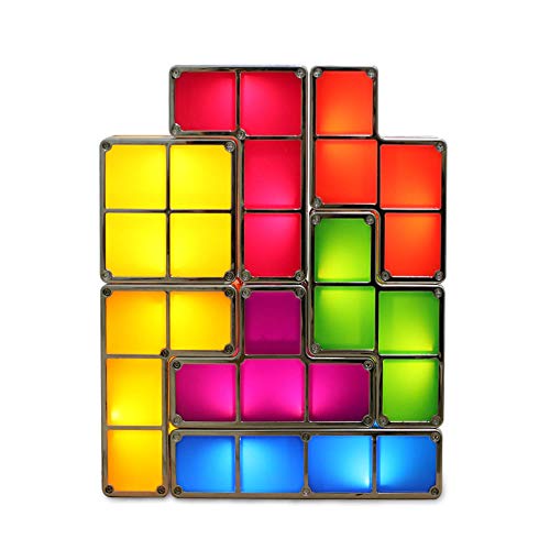 Cozy Vibe Tetris - Lámpara de mesa apilable LED, luz de ambiente decorativa, luz nocturna, muy luminosa, se ve genial, como puede ser divertido para los niños