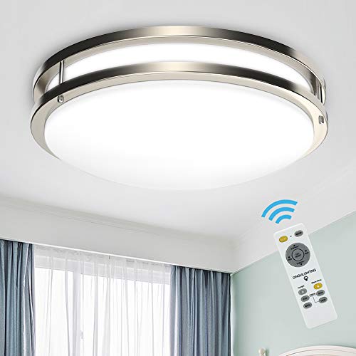 Depuley - Plafón LED de 30 W, regulable, lámpara de techo, mando a distancia para salón, Ø 355 mm, 2550 lm, redondo, clásico, blanco cálido frío neutro en 3000 K-6000 K para comedor, cocina y pasillo Depuley - Plafón LED de 30 W, regulable, lámpara de techo, mando a distancia para salón, Ø 355 mm, 2550 lm, redondo, clásico, blanco cálido frío neutro en 3000 K-6000 K para comedor, cocina y pasillo