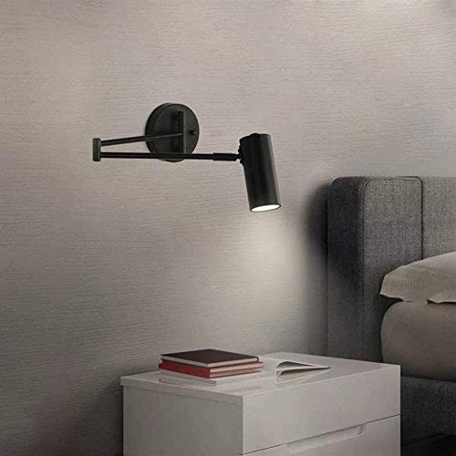 DINGYGJ Lámpara de pared ajustable ángulo de plegado del brazo articulado de pared Luz Hierro forjado lámpara de mesa de doble brazo extensible de pared de luz de la lámpara de lectura for el hogar de