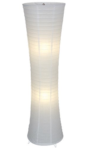 Dreams4Home Seoul - Lámpara de pie (estructura de metal recubierta de papel, 30 x 123 cm, 2 bombillas E27 40 W máximo, no incluidas, incluye interruptor de pedal), color verde