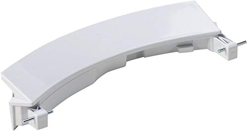 DREHFLEX® – para lavadora/lavadora secadora automático tirador de puerta/mango/ventana para varios dispositivos de Bosch/Siemens/Constructa – Apto para piezas Nº. 00751782/751782 color blanco incluye 2 ejes.