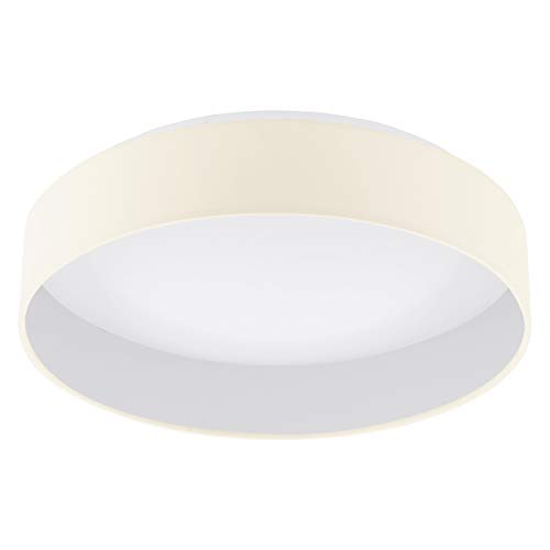 EGLO Lámpara de techo Integriert, crema y blanco, 40.5 x 40.5 x 10 cm EGLO Lámpara de techo Integriert, crema y blanco, 40.5 x 40.5 x 10 cm