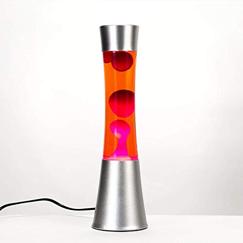 Emocionante lámpara de lava rojo cera naranja de 39 cm de alto mood light SANDRO lámpara de mesa retro sala de estar