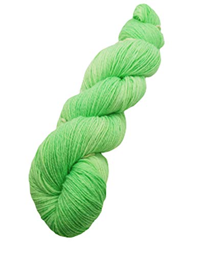 Fine Cotton teñido a mano – Kelly Green – 100 g/416 m – 50% lana virgen, 25% algodón, 25% poliamida (lana virgen de Sudamericana de 24 micras)