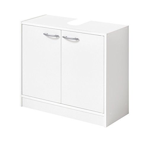 FMD Möbel Bristol A6 - Mueble bajo lavabo, blanco, 65.8 x 28.1 x 33.7 cm