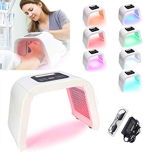 Fototerapia LED 7 colores Lámpara de belleza Terapia fotodinámica Tratamiento de luz facial PDT Led, Belleza Cara Cuidado de la piel Rejuvenecimiento Dispositivo de luminoterapia antienvejecimiento