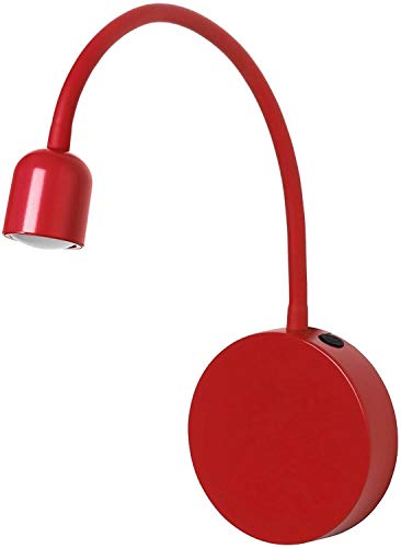 IKEA BLAVIK - Lámpara LED de pared ajustable (funciona con batería), color rojo