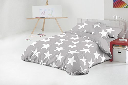 Juego de Funda Nórdica Star Javier Larrainzar, Cama 90 cm Gris - Sedalinne Juego de Funda Nórdica Star Javier Larrainzar, Cama 90 cm Gris - Sedalinne