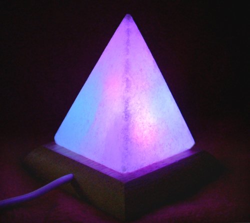 LAMARE Lámpara de Pirámide de USB de Escritorio de Sal del Himalaya Multicolor