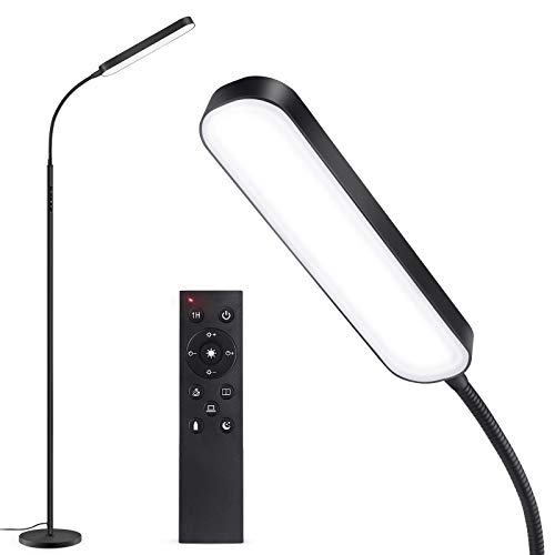 Lámpara de pie LED OUTON 15W 1500LM, Regulable Lámpara moderna LED cuello de cisne, 4 Temperatura de Color, Control Remoto y Táctil, Iluminación de tareas para leer Sala de estar Dormitorio Oficina Lámpara de pie LED OUTON 15W 1500LM, Regulable Lámpara moderna LED cuello de cisne, 4 Temperatura de Color, Control Remoto y Táctil, Iluminación de tareas para leer Sala de estar Dormitorio Oficina