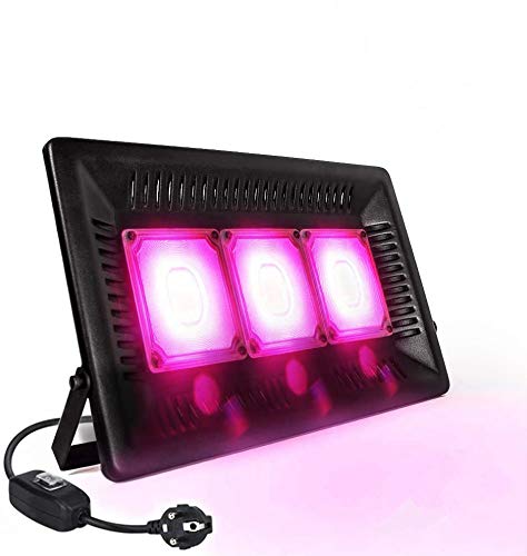 Lámpara de Planta 150W, Relassy COB LED Cultivo Full Spectrum Lámpara de Crecimiento, IP67 Lámpara de Cultivo Impermeable para Invernadero, Plantas de Interior, Hidroponía