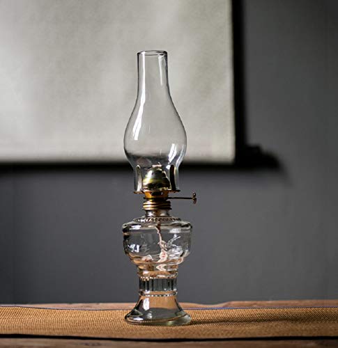 Lámpara de Queroseno, Lámpara de Huracán de Nostalgia Retro, Lámpara de Vidrio Artesanal Simple Luz de Emergencia para Decoración de Iluminación del Hogar (32 CM)