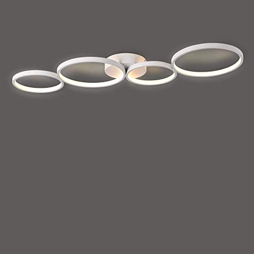Lámpara de techo LED Estilo de anillo moderno Longitud de 88 cm para sala de estar Sala de niños Sala de estudio 35W Material de silicona de aluminio 2450 lúmenes 3000K Blanco cálido
