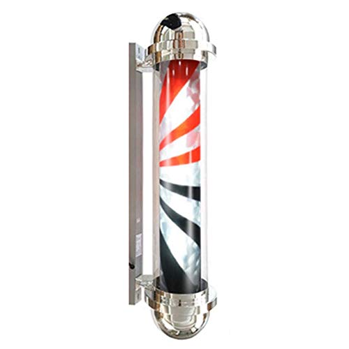 Lámpara LED de 50"para Poste de barbero, chapada en Cromo, lámpara giratoria, iluminadora, Rojo, Blanco, Negro, Raya, lámpara de Pared, para peluquería, Letrero de Tienda Lámpara LED de 50"para Poste de barbero, chapada en Cromo, lámpara giratoria, iluminadora, Rojo, Blanco, Negro, Raya, lámpara de Pared, para peluquería, Letrero de Tienda