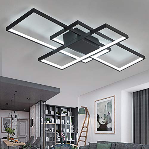 Lámpara LED de techo para salón regulable pantalla de acrílico mando a distancia color de la luz / brillo ajustable lámpara de techo moderna y elegante lámpara de diseño para comedor dormitorio cocina Lámpara LED de techo para salón regulable pantalla de acrílico mando a distancia color de la luz / brillo ajustable lámpara de techo moderna y elegante lámpara de diseño para comedor dormitorio cocina