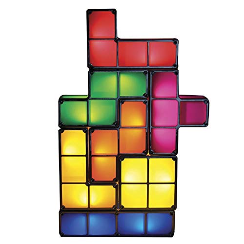 Lámpara Tetris Lámpara de mesa LED apilable luz de ambiente retro Lámpara Tetris luminaria bloques de construcción